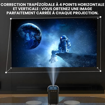 Mini Projecteur Portable Android – 300 ANSI Lumens, Autofocus, Android 10, Wi-Fi, Bluetooth 5.3, 6K Compatible
