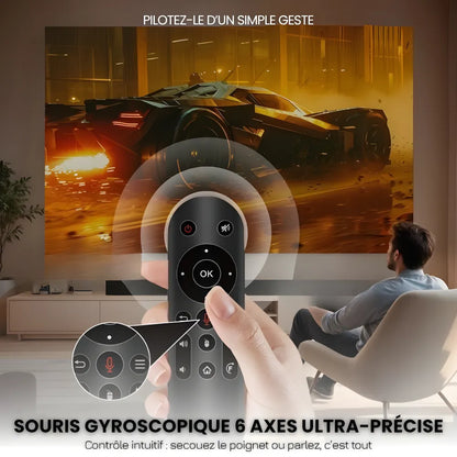 Projecteur Portable Android Intelligent – Full HD 1080p, Android 11, 650 ANSI Lumens, Auto Focus, Wi-Fi 6, Bluetooth 5.2, 360°