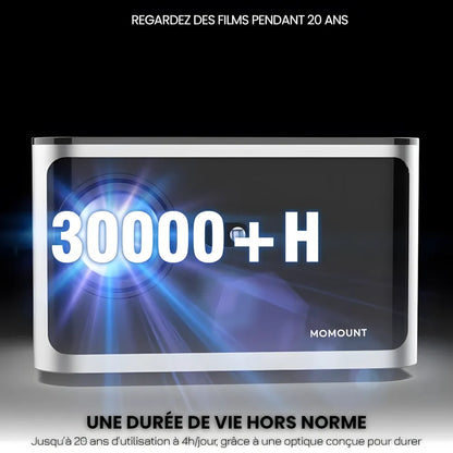 Projecteur Full HD Android – 1080p Natif, 580 ANSI Lumens, Correction Auto, Zoom Optique 1.35x, Bluetooth, Jusqu’à 150 pouces