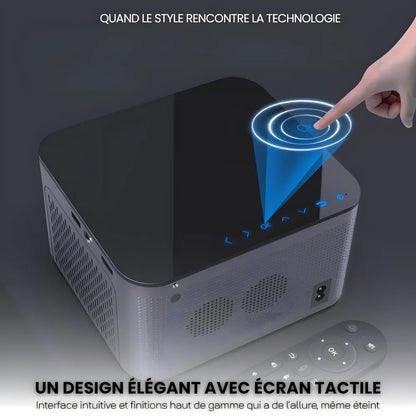 Projecteur Full HD Android – 1080p Natif, 580 ANSI Lumens, Correction Auto, Zoom Optique 1.35x, Bluetooth, Jusqu’à 150 pouces