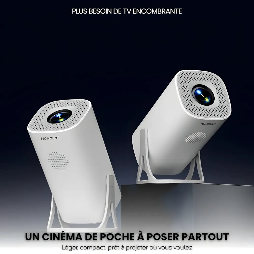 Projecteur Portable Android 11 – Wi-Fi 6, Bluetooth 5.0, HD 720p, Auto Focus, 120 pouces