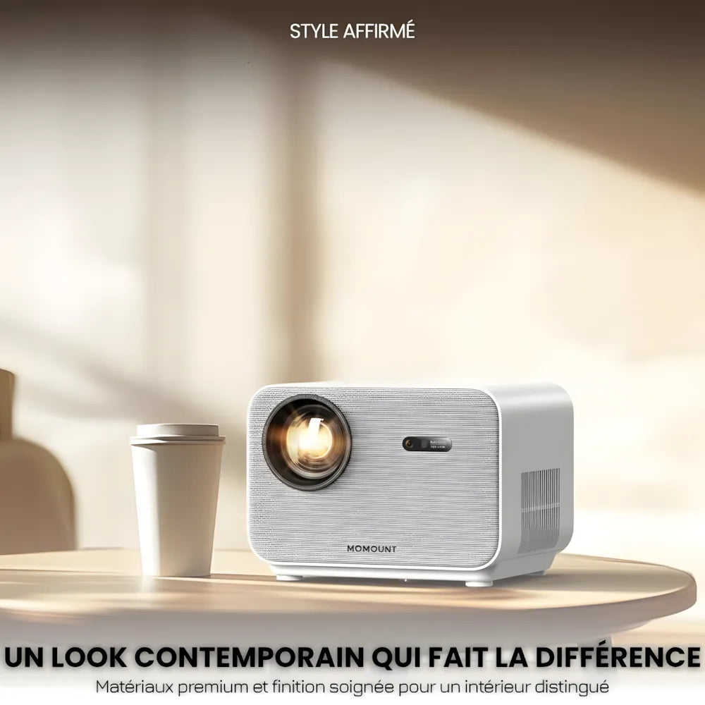 Projecteur Full HD Android – Autofocus, WiFi 6, Bluetooth 5.2, Streaming Sans Fil & Projection jusqu’à 300 pouces