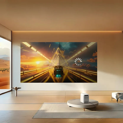 Projecteur Compact Android – HD 720p, Android 9.0, 300 ANSI Lumens, Auto Focus, Anti-Poussière, Jusqu'à 200 pouces