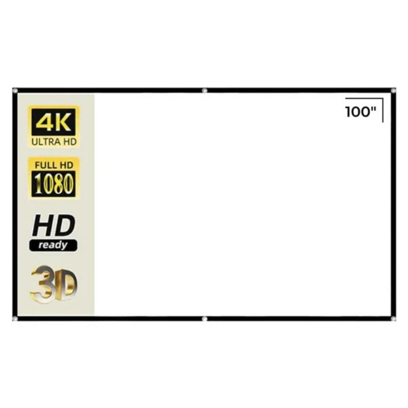 Écran de Projection Portable - Grand Angle 180° & Rendu Couleurs Haute Fidélité