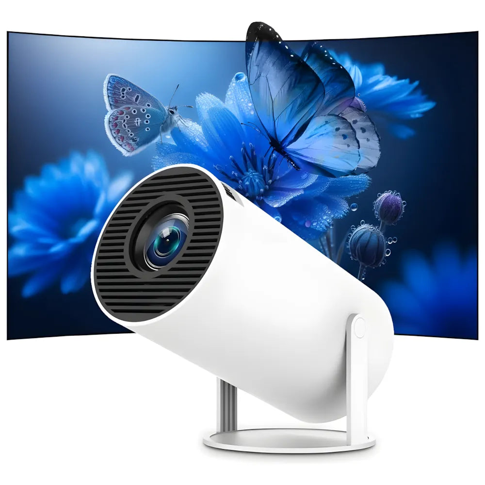 Projecteur Portable HD Smart – Android 11, Base Rotative 180°, Autofocus, 260 ANSI, WiFi 6, Bluetooth 5.0