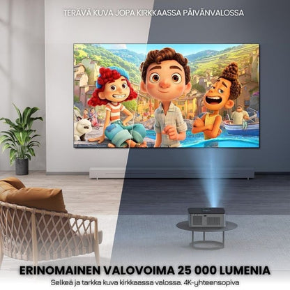 Projecteur Intelligent Full HD – 1100 ANSI Lumens, Android 9.0, Auto Focus, Wi-Fi 5G, Bluetooth 5.1