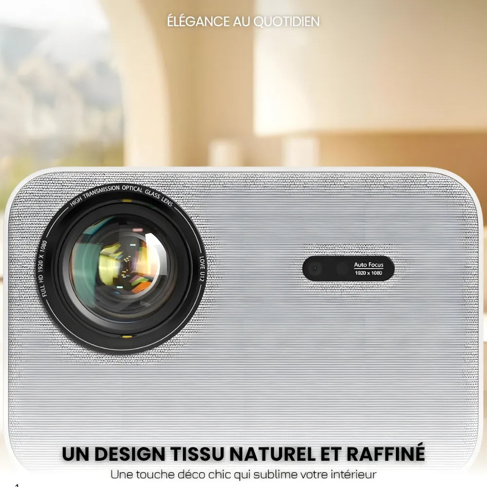 Projecteur Full HD Android – Autofocus, WiFi 6, Bluetooth 5.2, Streaming Sans Fil & Projection jusqu’à 300 pouces