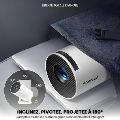 Projecteur Portable HD Smart – Android 11, Base Rotative 180°, Autofocus, 260 ANSI, WiFi 6, Bluetooth 5.0