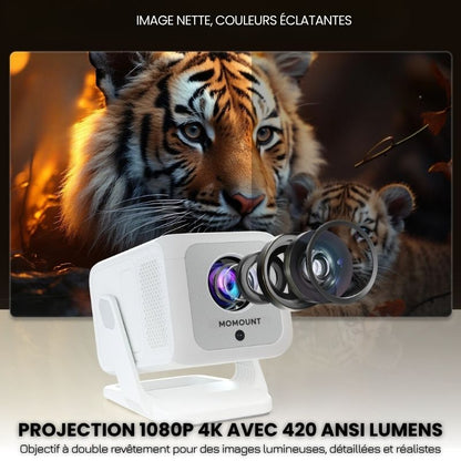 Projecteur 1080P Android 11 – Autofocus, WiFi 6 & BT 5.2 Full HD