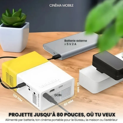Mini Projecteur Nomade HD – Compact, Polyvalent, Simple et Efficace