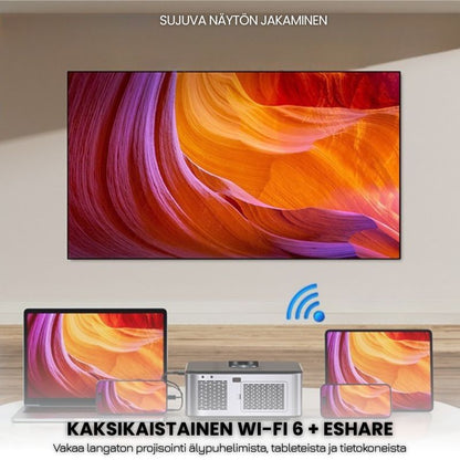 Projecteur Intelligent Full HD – 1100 ANSI Lumens, Android 9.0, Auto Focus, Wi-Fi 5G, Bluetooth 5.1