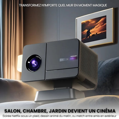 Projecteur Home Cinéma 1080p – Android 11, 800 ANSI Lumens, Autofocus, Wi-Fi, Bluetooth