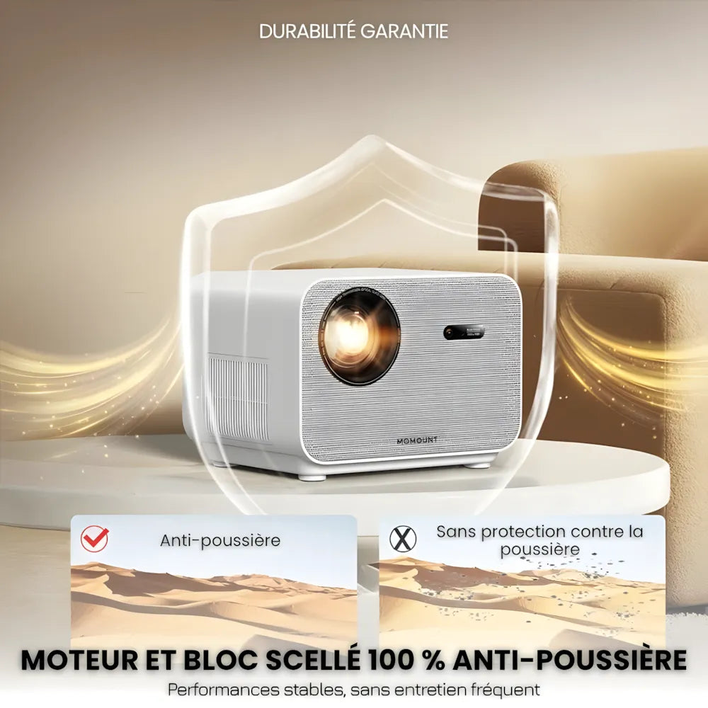 Projecteur Full HD Android – Autofocus, WiFi 6, Bluetooth 5.2, Streaming Sans Fil & Projection jusqu’à 300 pouces