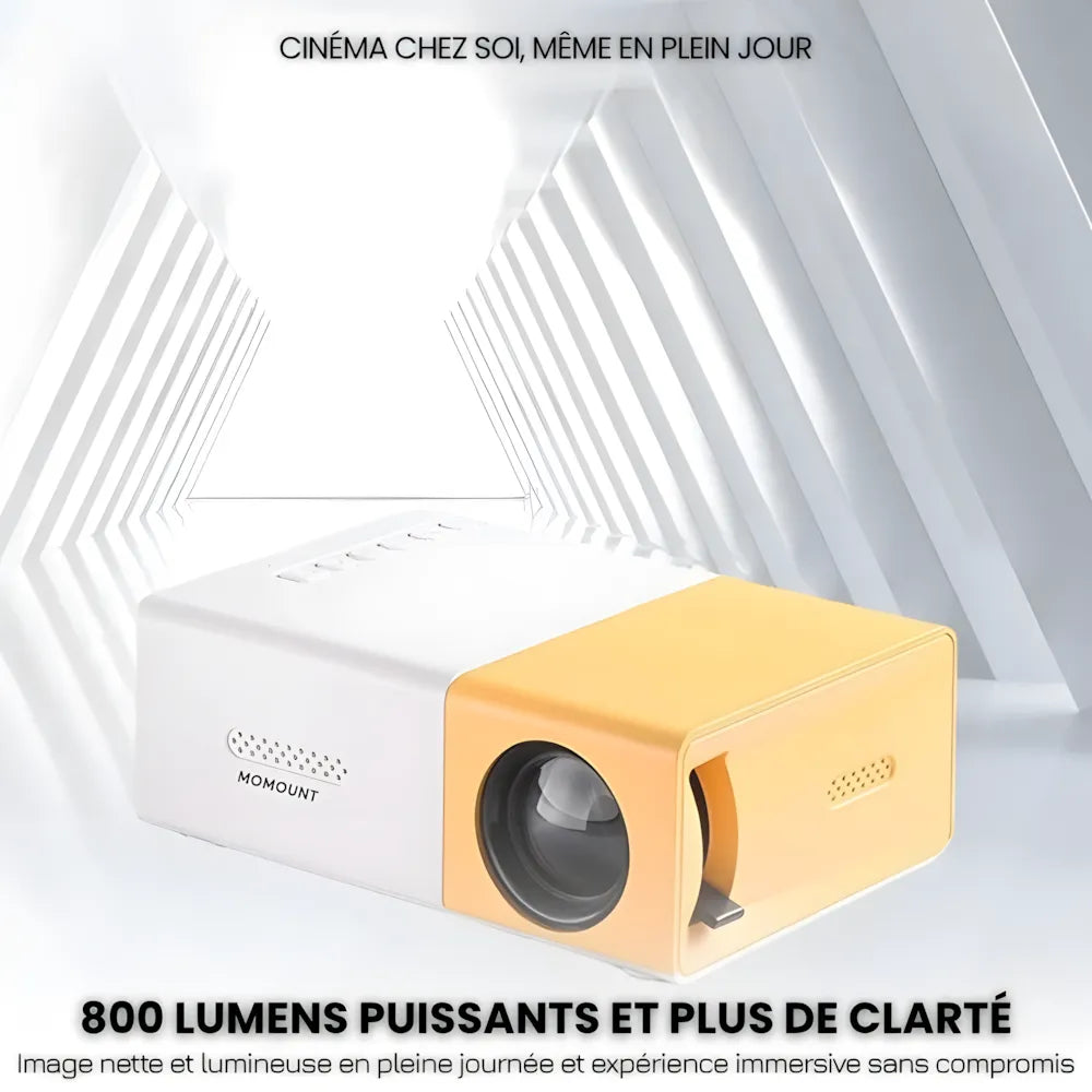 Mini Projecteur Nomade HD – Compact, Polyvalent, Simple et Efficace