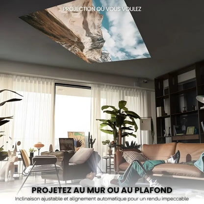 Projecteur Portable HD Smart – Android 11, Base Rotative 180°, Autofocus, 260 ANSI, WiFi 6, Bluetooth 5.0